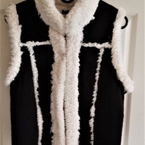 INC INTERNATIONAL CONCEPTS BLACK& IVORY VEST
